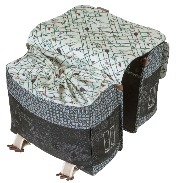 Basil Bohème Double Bag Pannier (Pair) - 2x17.5L - charcoal