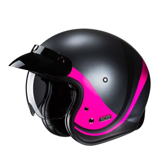 HJC V31 jet helmet - EMGO - Black / PinkRef: HJ1118