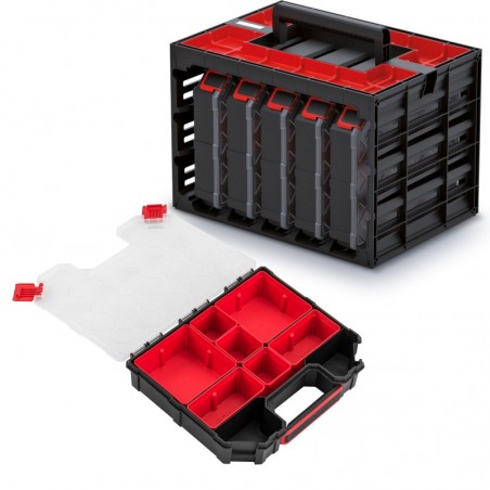 Tool cabinet 41,5 x 29 x 29,5 cm with 5 organizers and boxes
