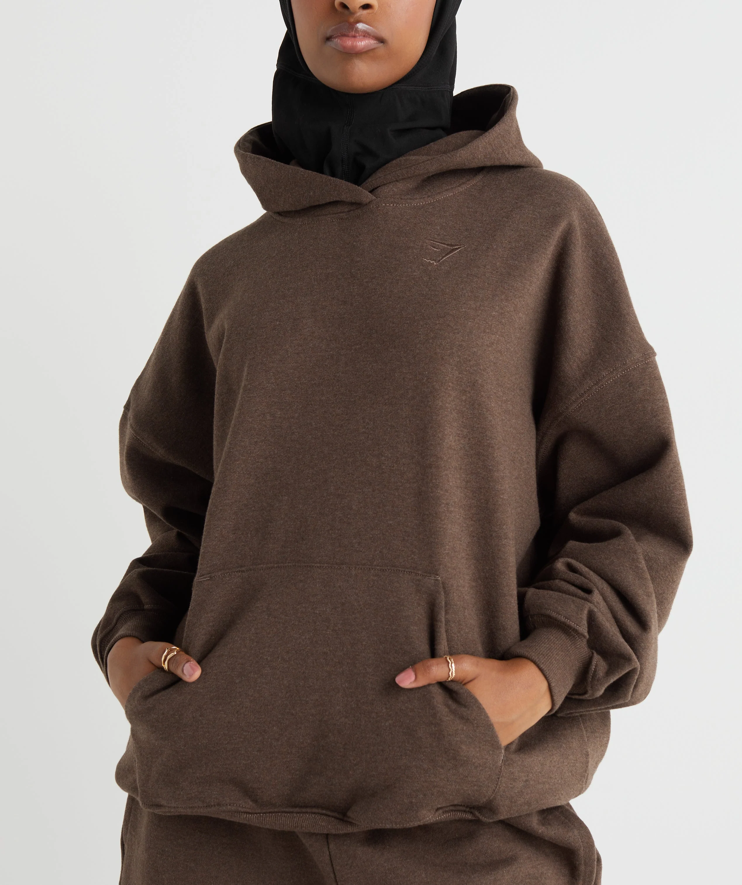 Rest Day Sweats Hoodie Cozy Brown Marl