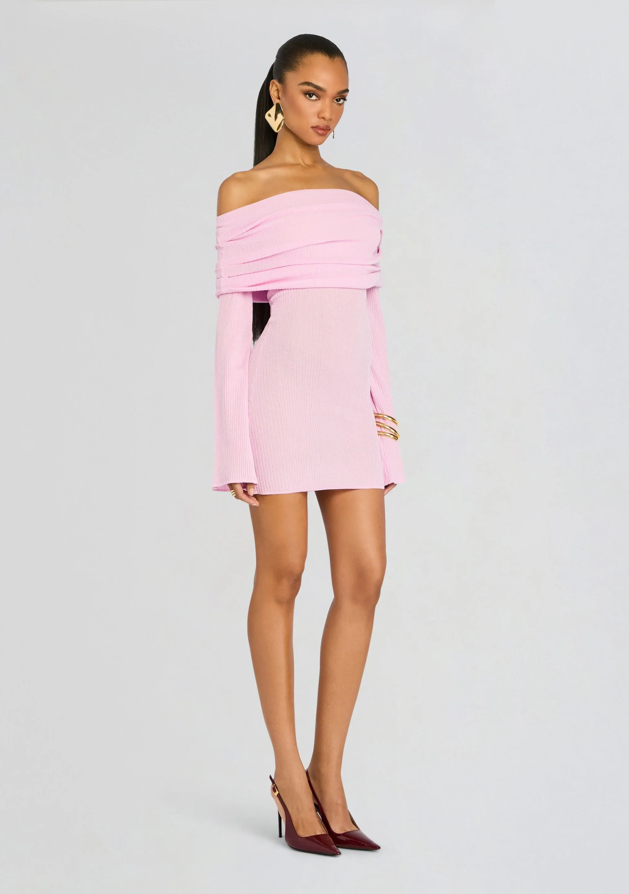 Galli Rib Knit Mini Dress