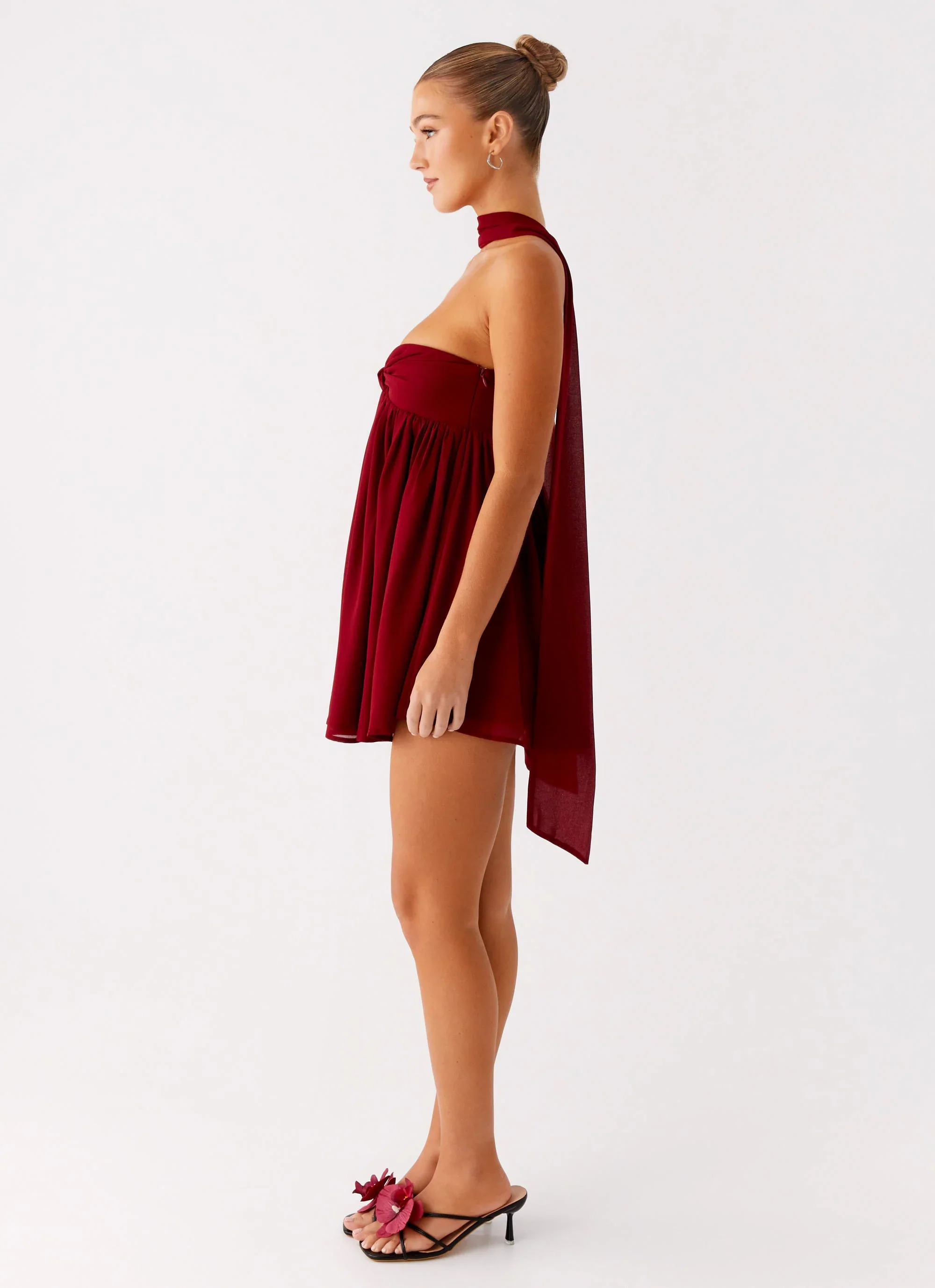 Saturn Mini Dress - Maroon