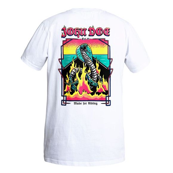 John Doe Snake on Fire - White Short sleeve t -shirtsRef: JDE0264