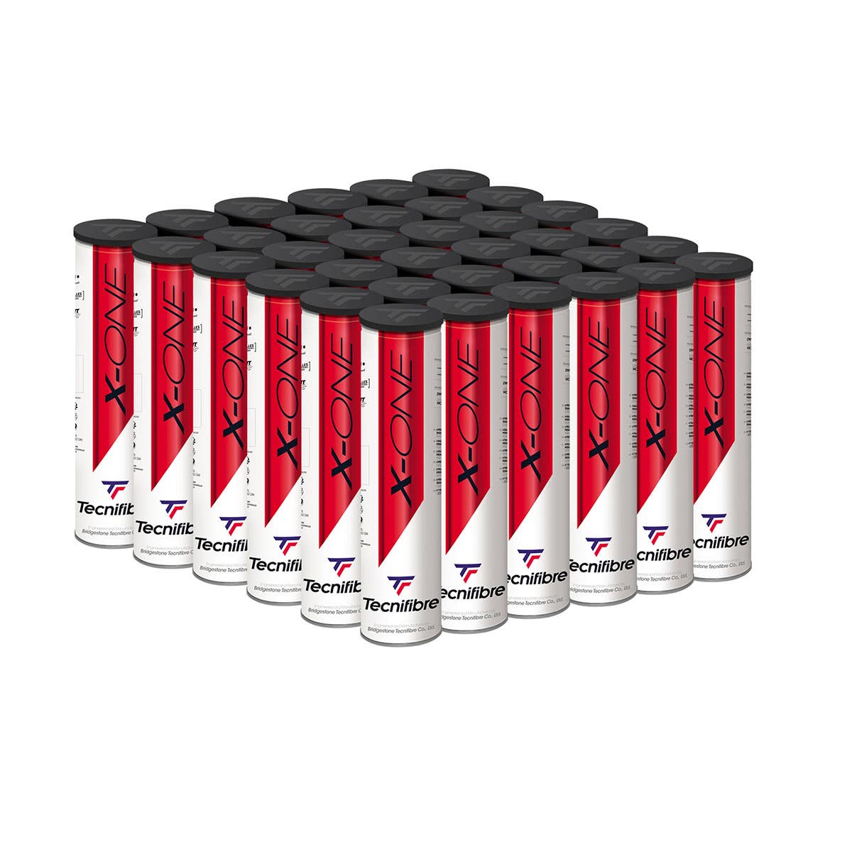 BOX OF 36 4-BALL CANISTERS TECNIFIBRE X-ONE 60XONE364N