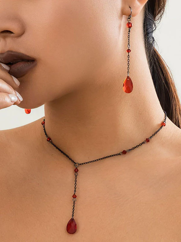 Geometric Tasseled Drop Earrings