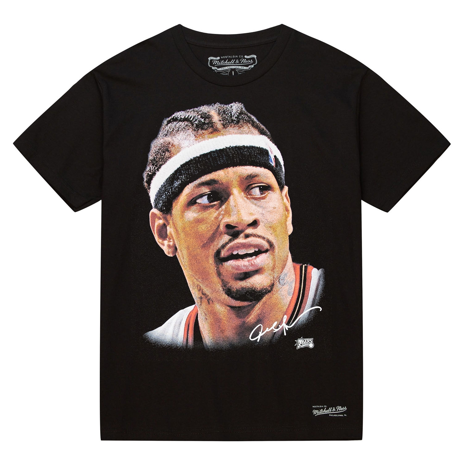 Allen Iverson Mitchell & Ness Real Big Face NBA Tee Black