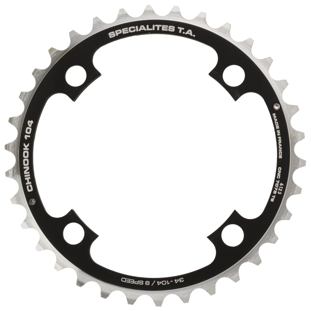 TA Specialites Chinook Chainring MTB 4-Arm 104mm 9-speed - different colors