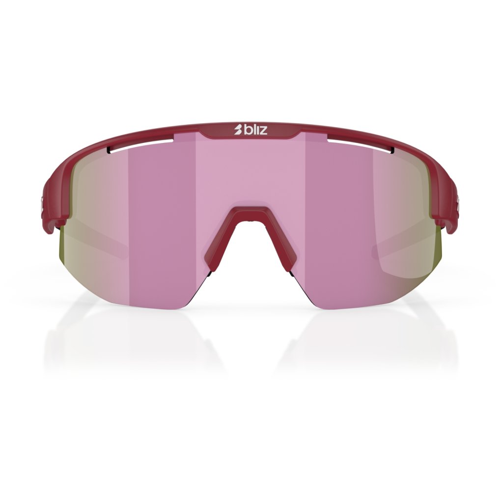 Bliz Matrix Small Glasses - Matt Wine Red - Brown Rose Multi