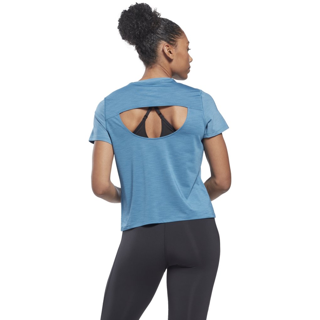 Reebok ACTIVCHILL Athlethic Tee Women - steely blue