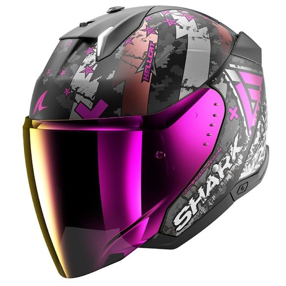 Casque jet Shark SKWAL i3 JET HELLCAT - Noir / VioletRef : SH1773-BCPM