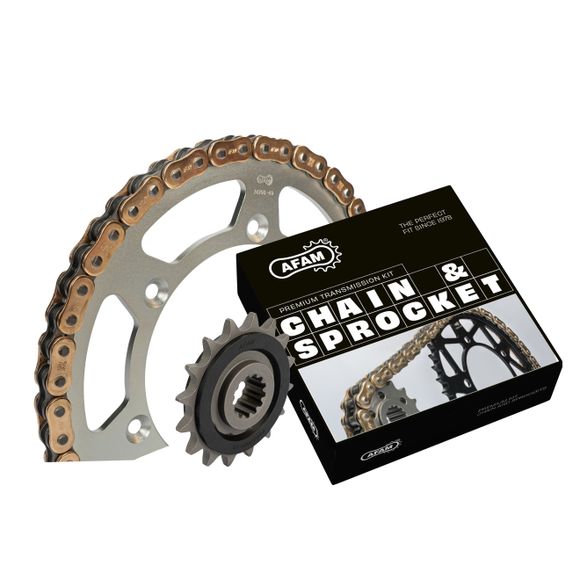 AFAM 520 Premium Steel Chain Kit with Quiet SprocketRef: Aa0261 / Kit107653