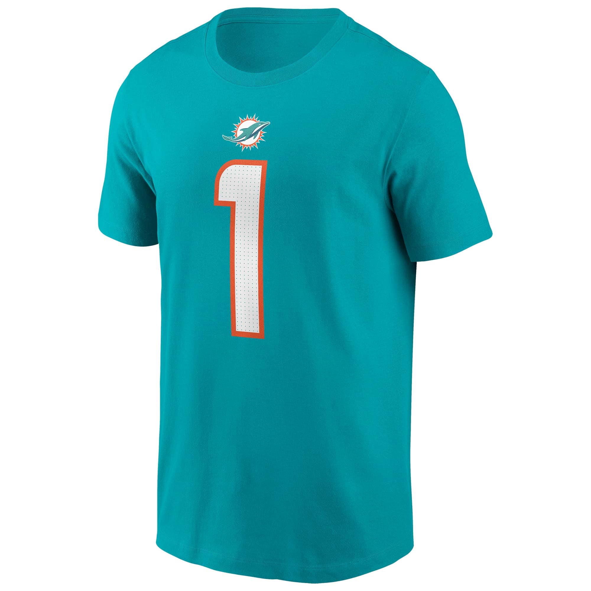 Tua Tagovailoa #1 Miami Dolphins Nike Player NFL T-Shirt Aqua