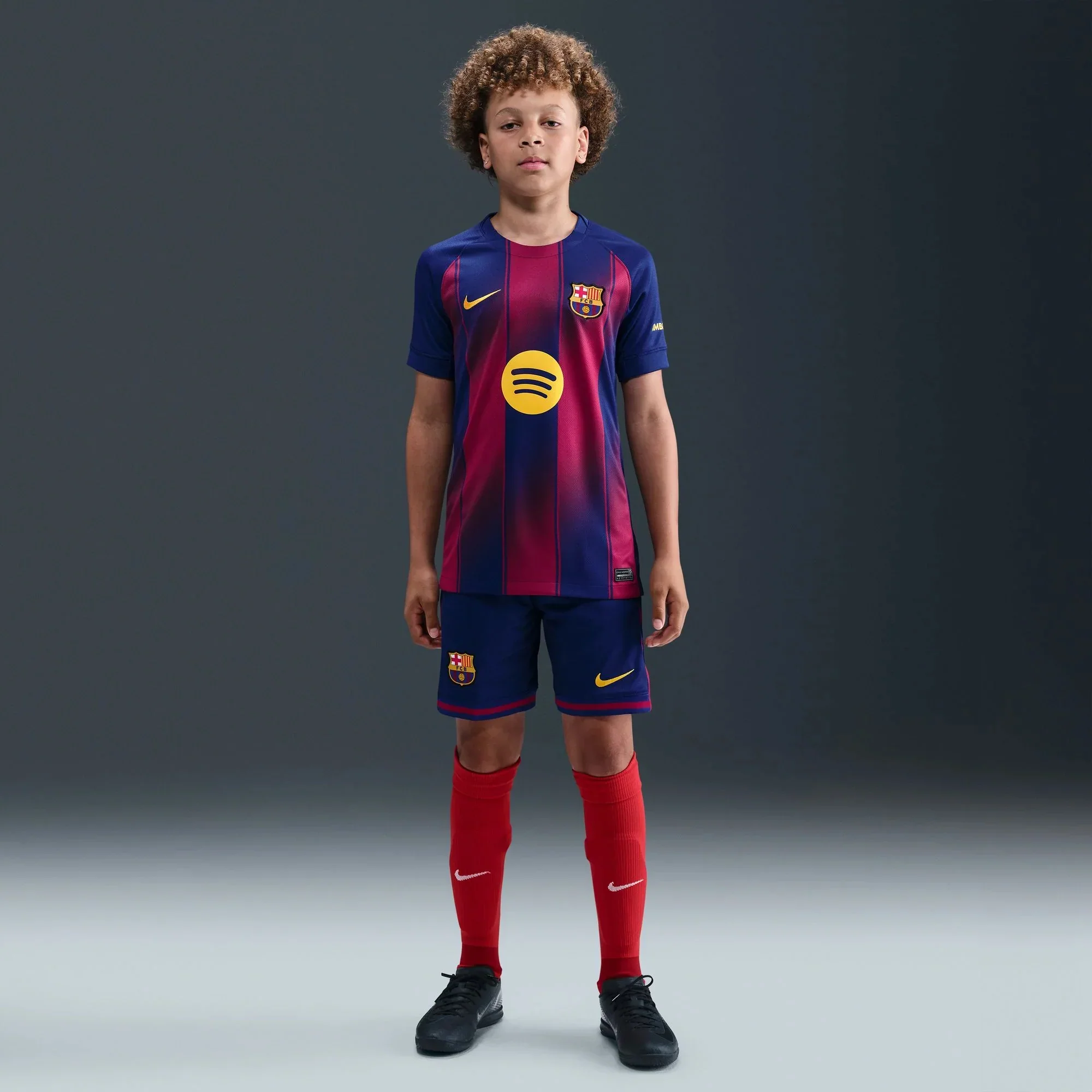 Youth Ronaldinho FC Barcelona Home Jersey 25/26 (Deep Royal Blue/Midwest Gold)