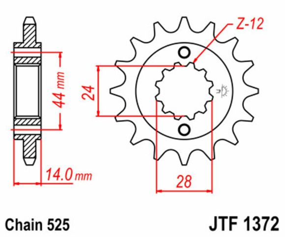 JT. standard steel 1372 - 525Ref: Jtc01359A / 1077240001