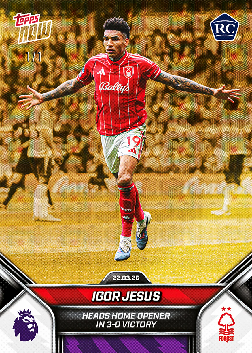 Igor Jesus - 2025-26 Premier League Topps NOW® - Card 164 - PR: 359