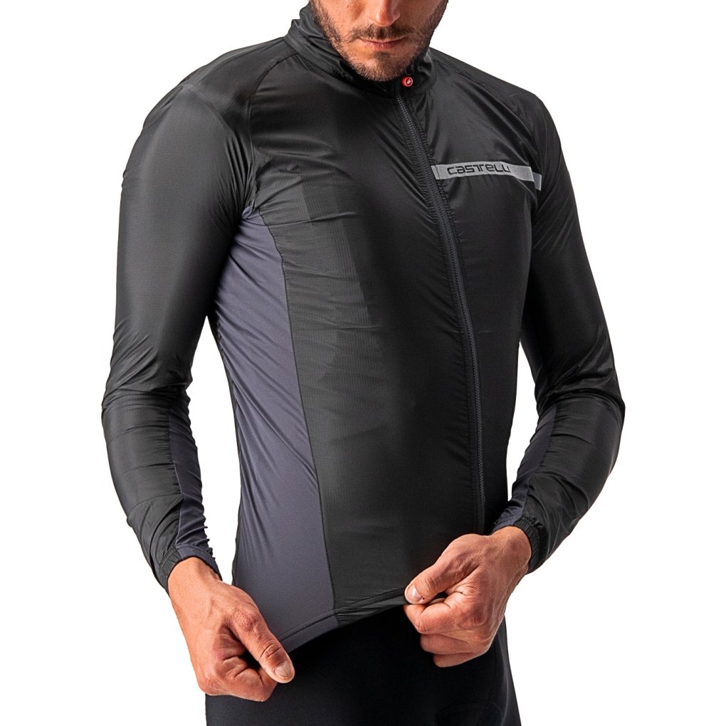 Castelli Squadra Stretch Jacket Men - light black/dark grey