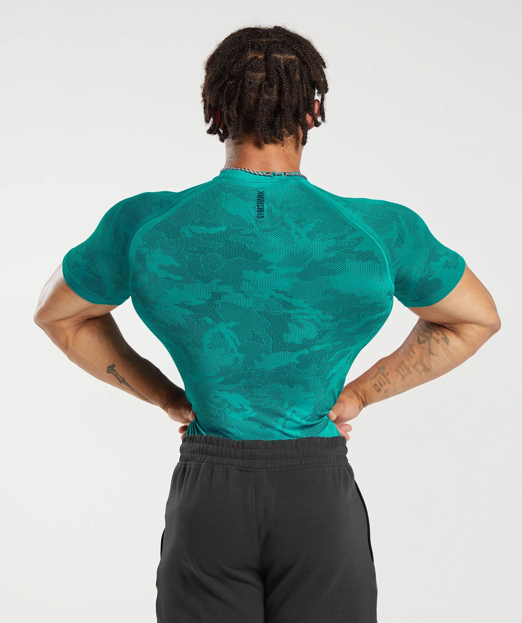 Geo Seamless T-Shirt Seafoam Blue/Darkest Teal
