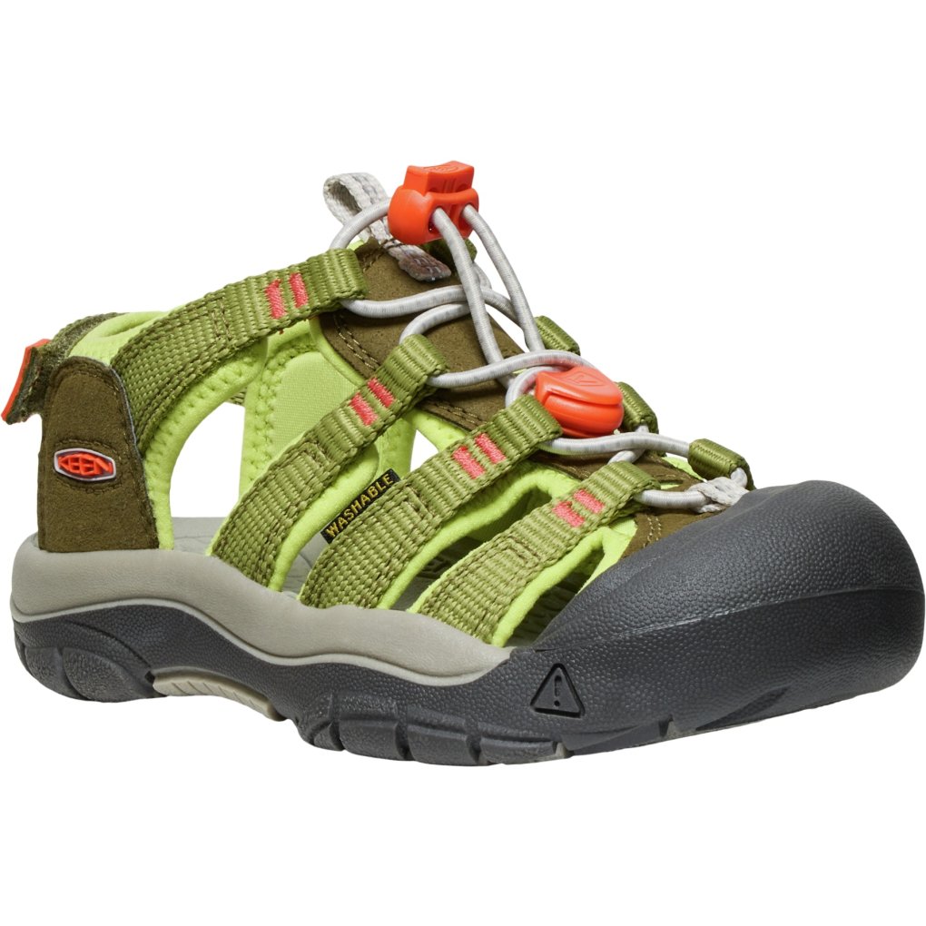 KEEN Newport Boundless Sandals Children - Dark Olive/Scarlet Ibis