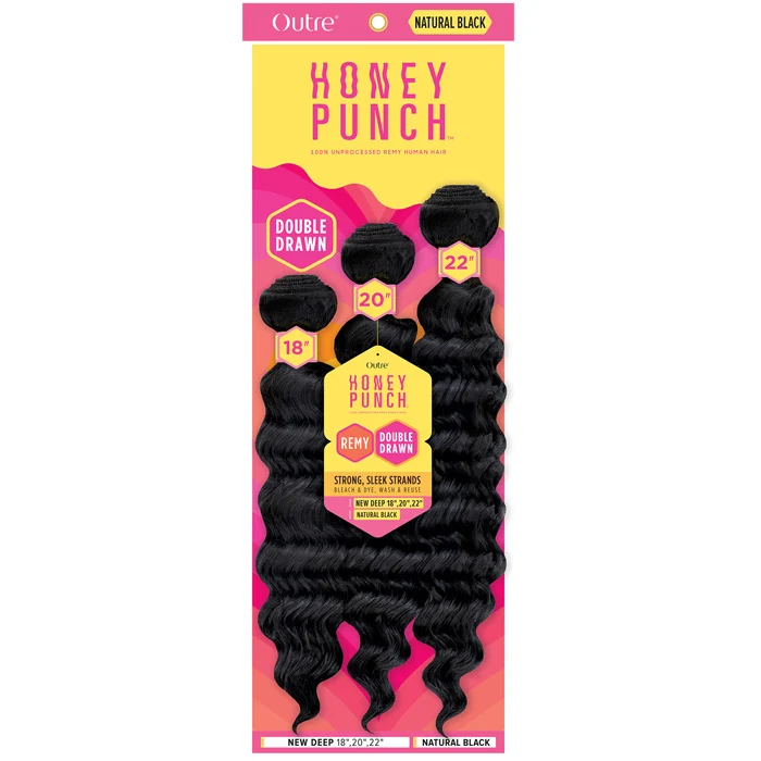 Outre Honey Punch 100% Unprocessed Remy Human Hair Weave - NEW DEEP MULTI