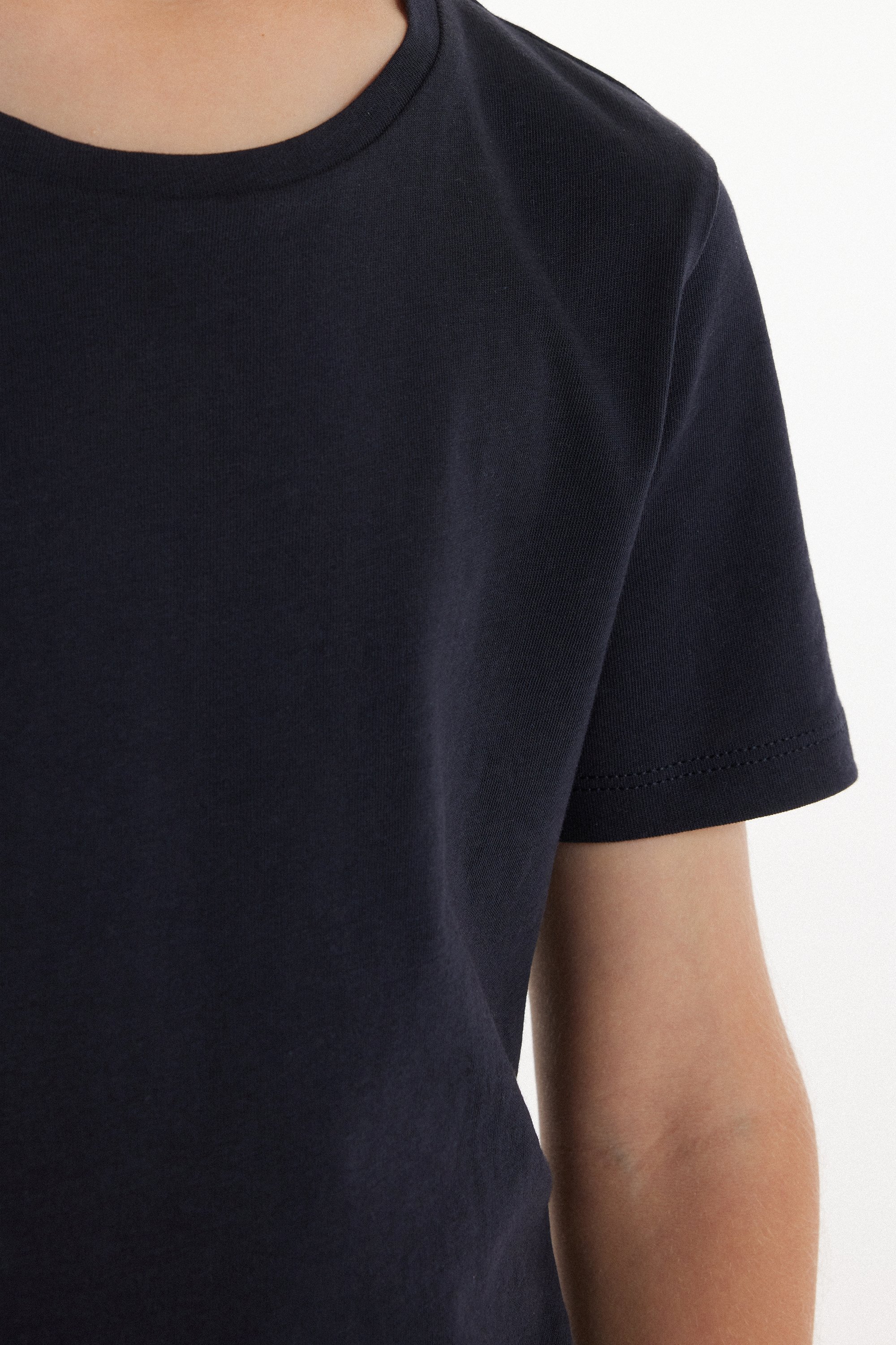 Unisex Kids’ 100% Cotton Basic T-shirt with Rounded Neck