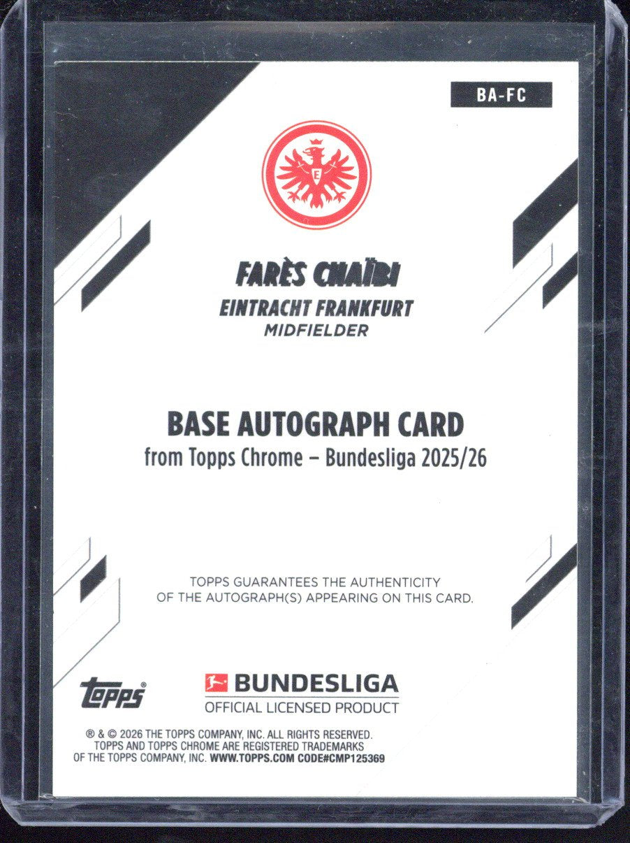 2025-26 Topps Chrome Bundesliga Fares Chaibi Autograph /10