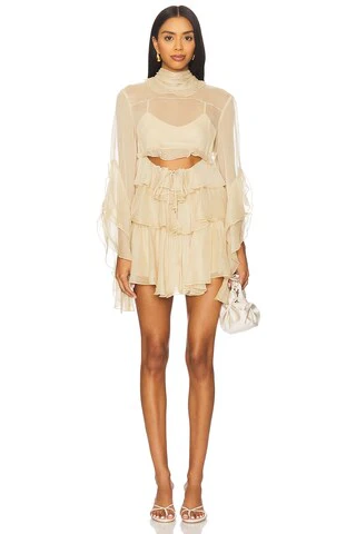 X Revolve Anyssa Ruffle Mini Dress