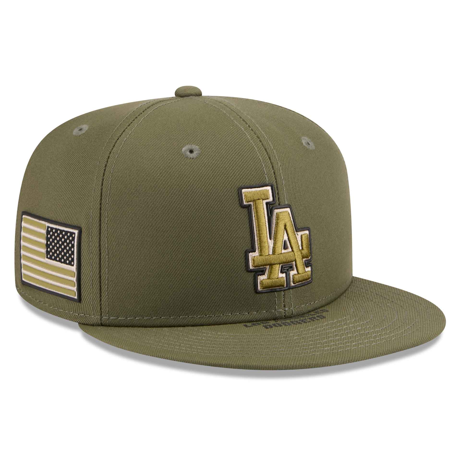 Los Angeles Dodgers 2026 MLB Armed Forces Authentic 59FIFTY Fitted Cap Olive
