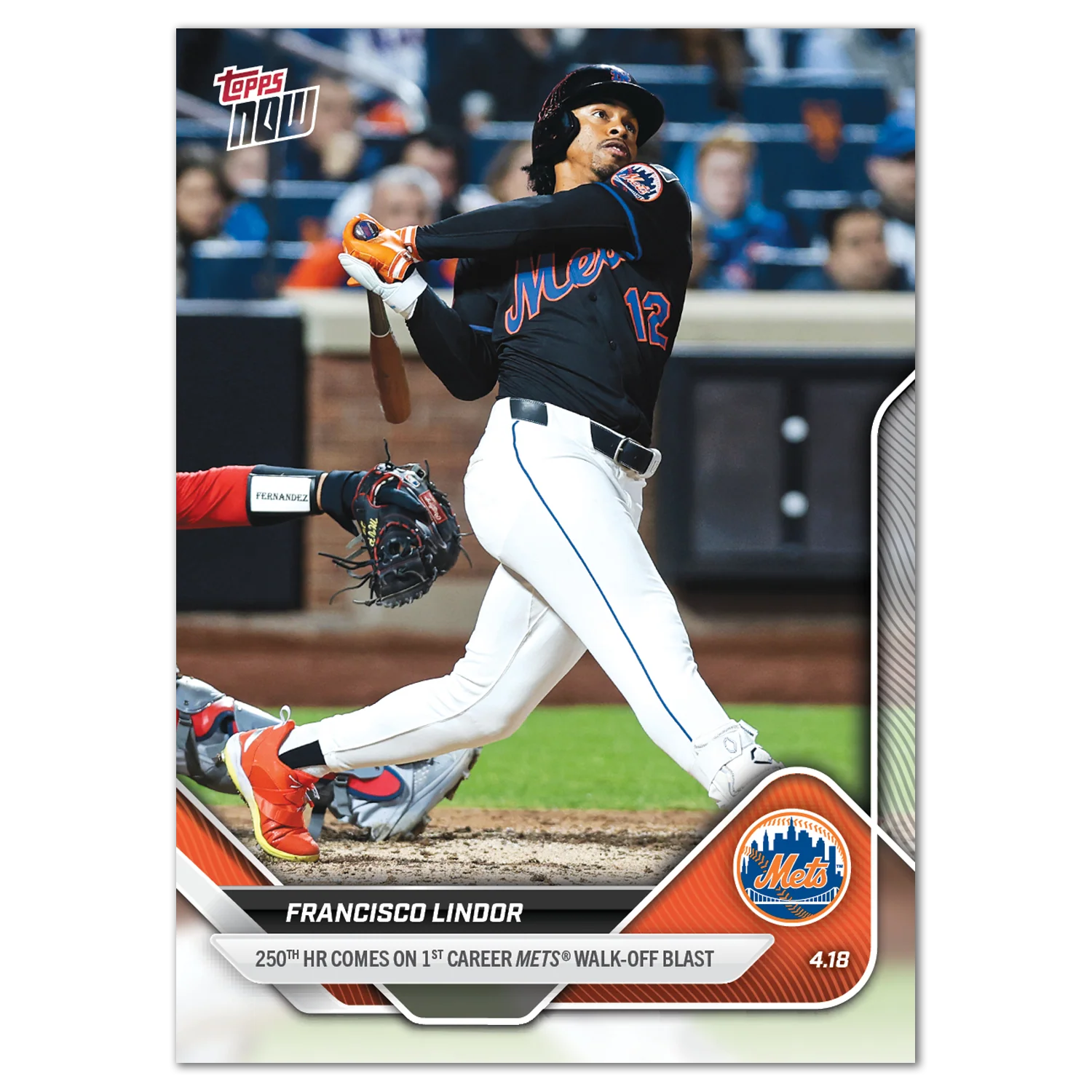 Francisco Lindor - 2025 MLB Topps NOW® - Card 81 - LOOK FOR AUTOS