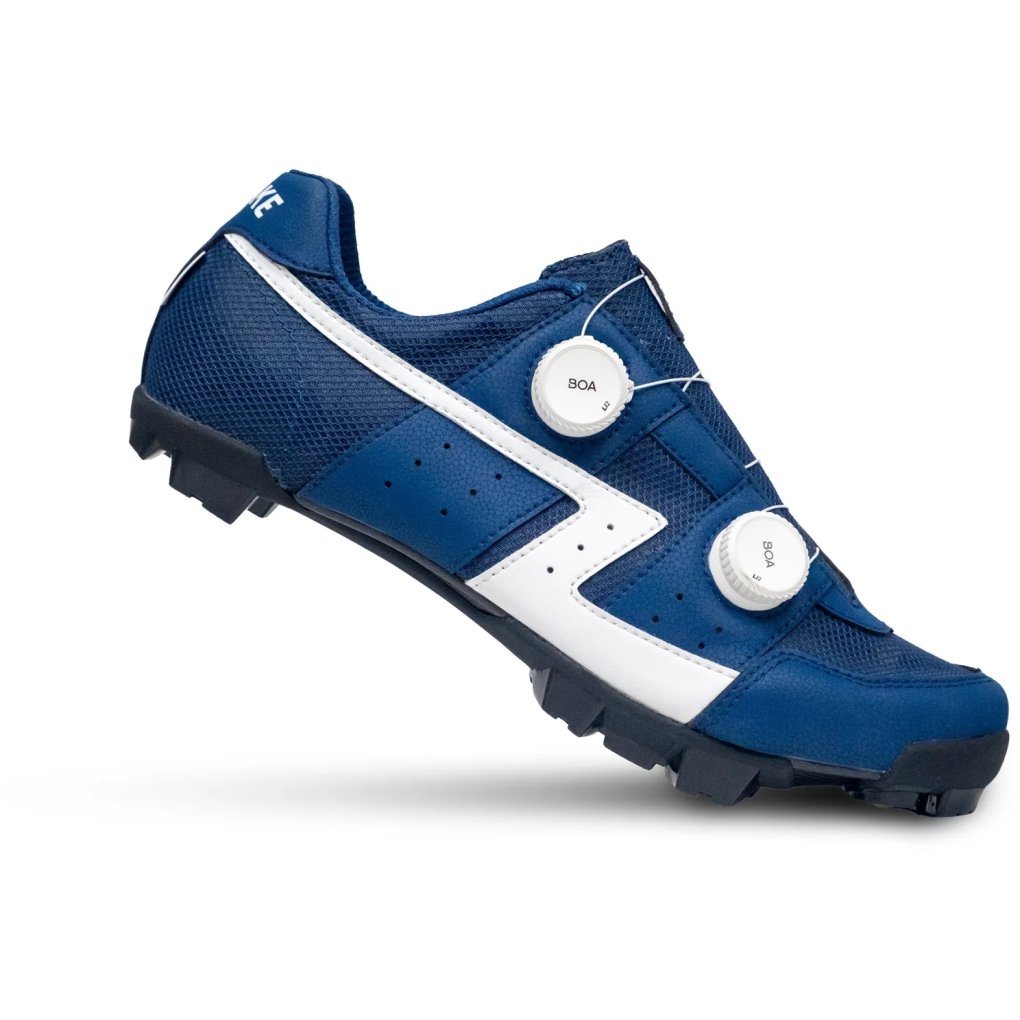 Lake MX30G MTB Shoes Men - Wide - blue/white Mesh