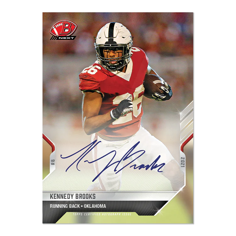 On-Card Auto # to 99 - Kennedy Brooks - 2021 Bowman NEXT TOPPS NOW®Football Card 4A