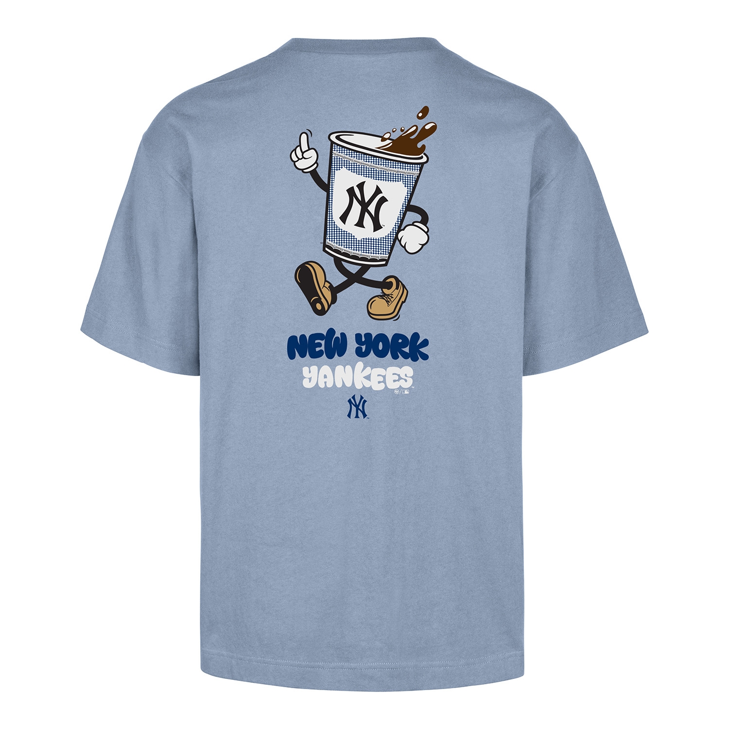 New York Yankees Coffee Cartoon '47 Foundation MLB T-Shirt Gray