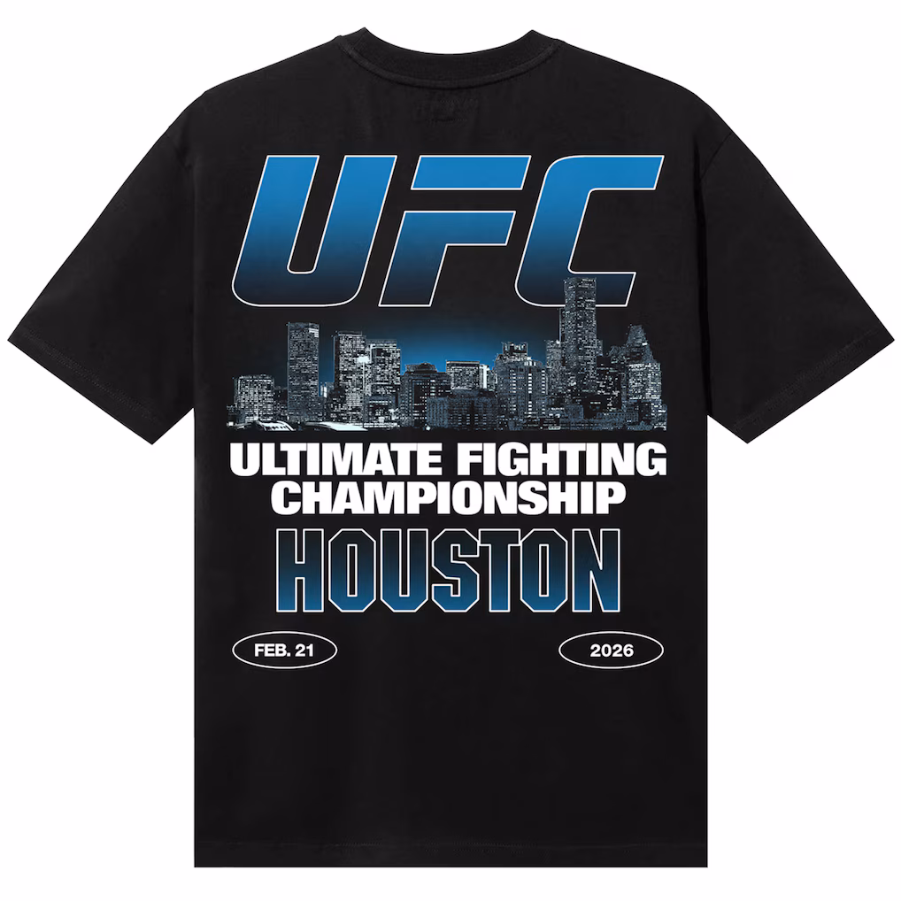 Men's Black UFC Houston Location T-Shirt