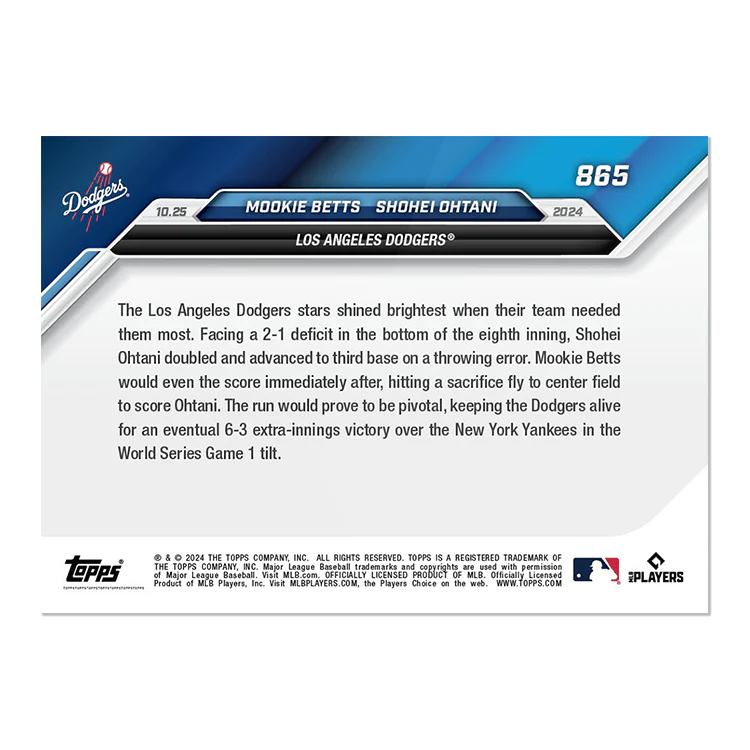 Shohei Ohtani/Mookie Betts - 2024 MLB Topps NOW® Card 865