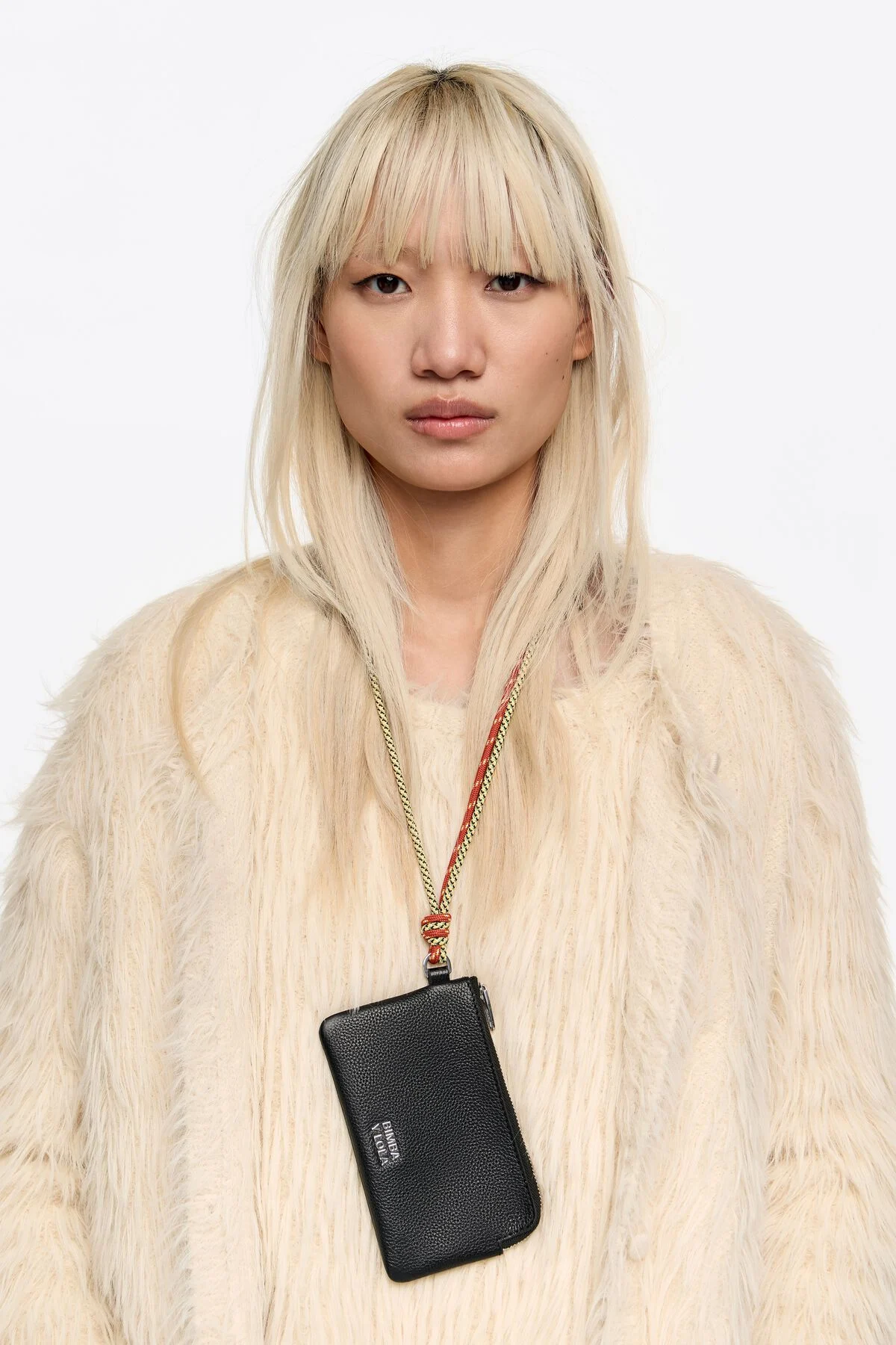 Black leather coin purse