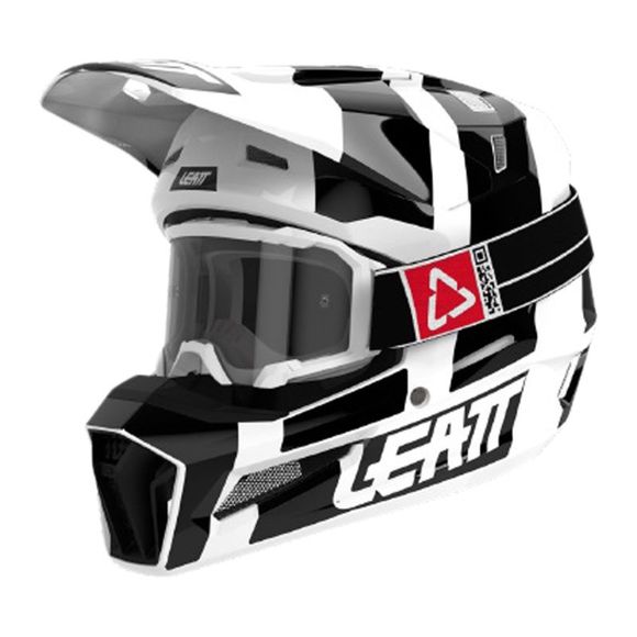 Casque cross Leatt 3.5 V24 avec masque 4.5 2024 - Noir / BlancRef : LB0671