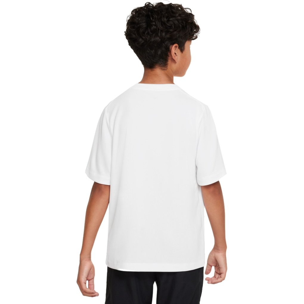 Nike Dri-FIT Multisport Graphic Shortsleeve Shirt Kids - white/black DX5386-101