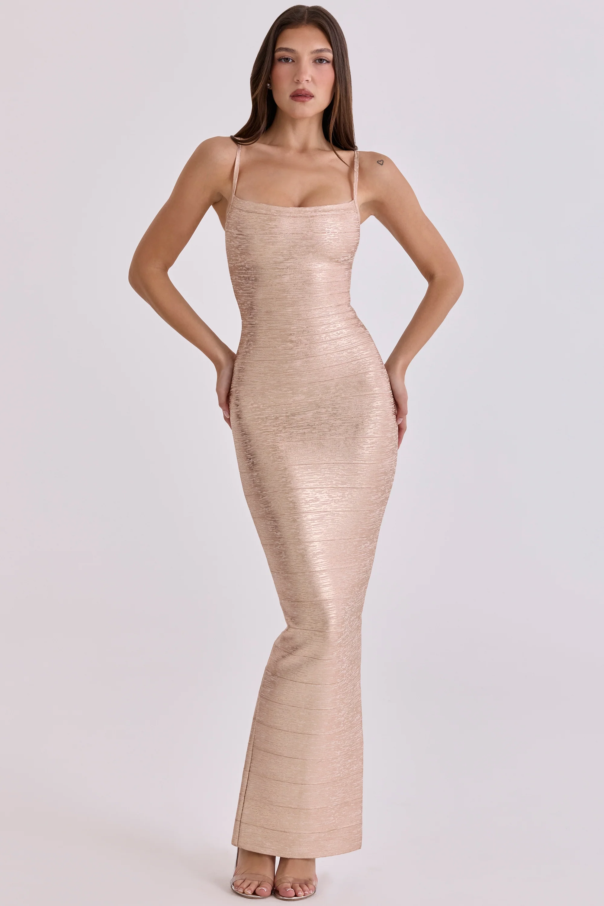 champagne bandage maxi dress - limited edition