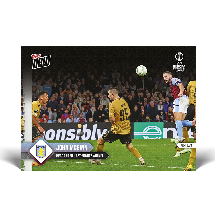 Topps UK - John McGinn - Last-minute winner seals victory - UECL TOPPS NOW® Card #1