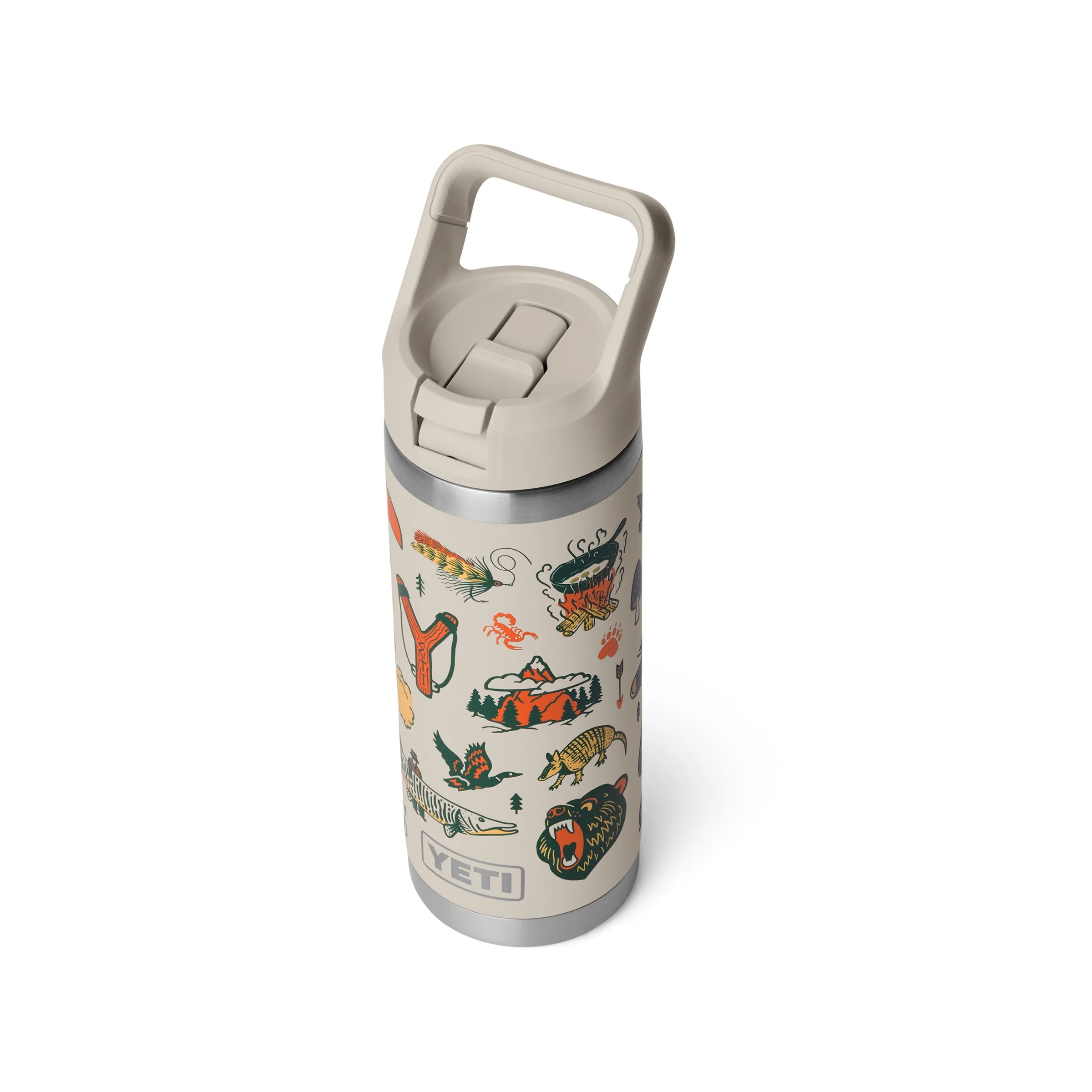 YETI Cape Summer Camp Rambler 18oz Straw Bottle