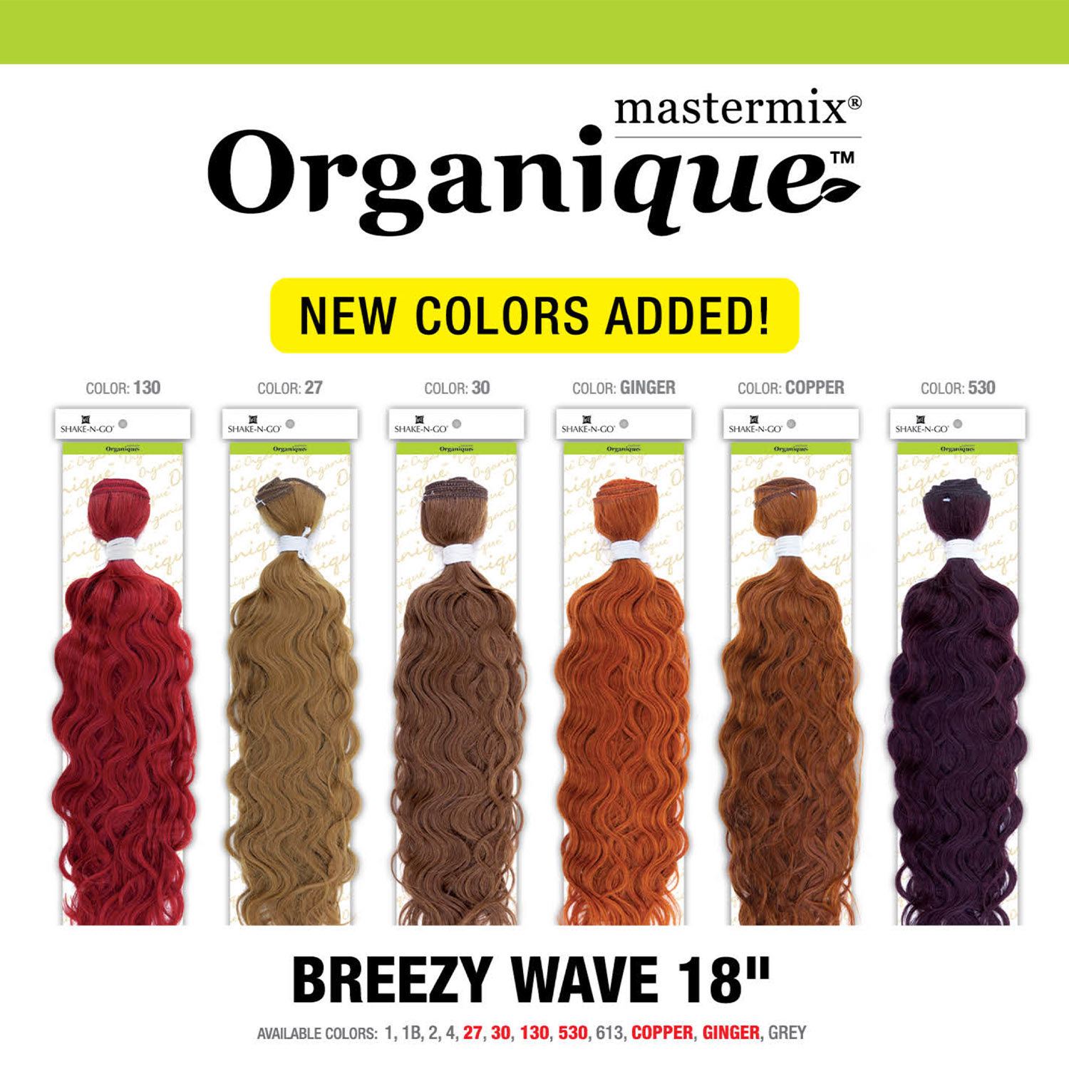 Shake-N-Go Weave Organique Breezy Wave 18