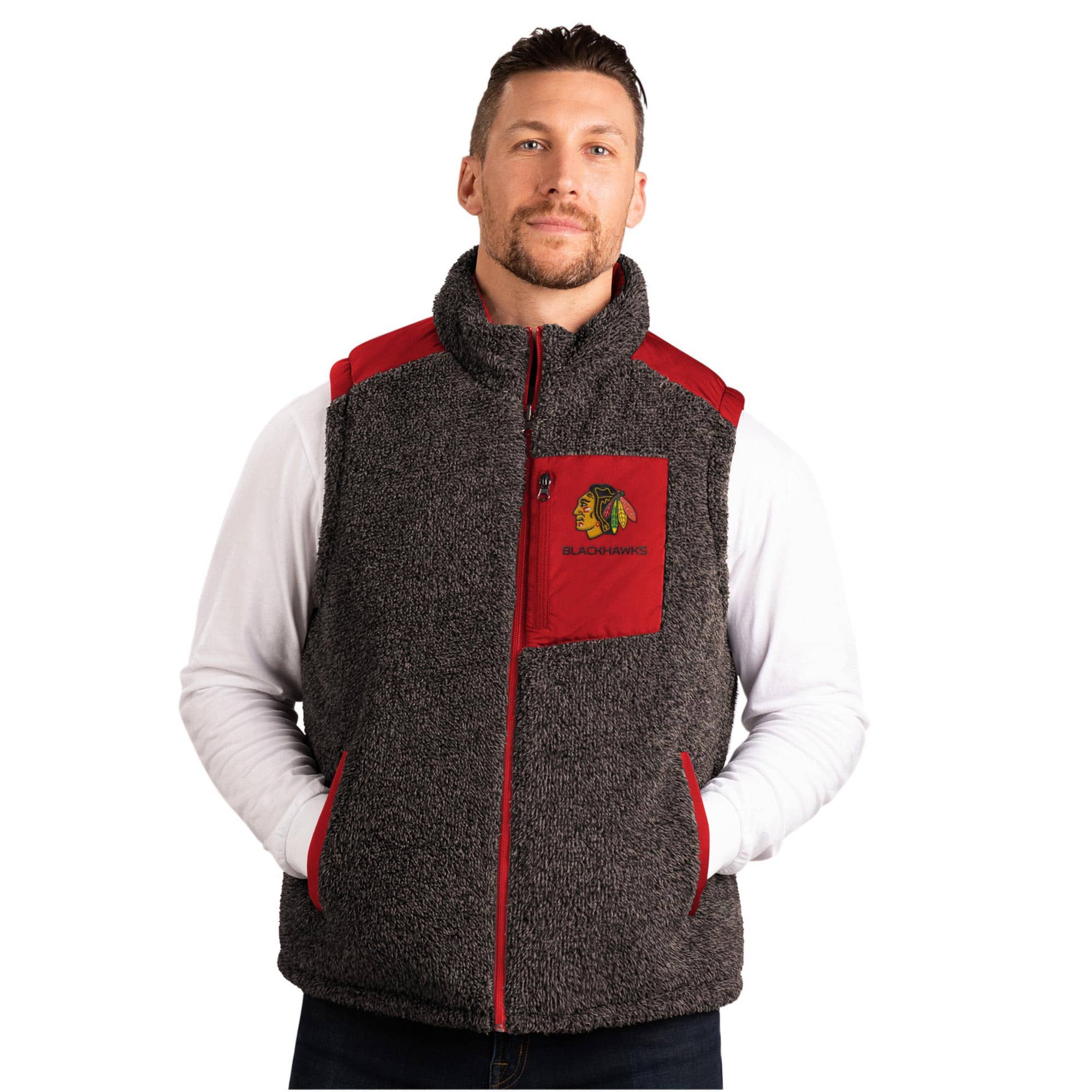 Chicago Blackhawks G-III NHL Reversible Sherpa Winter Vest