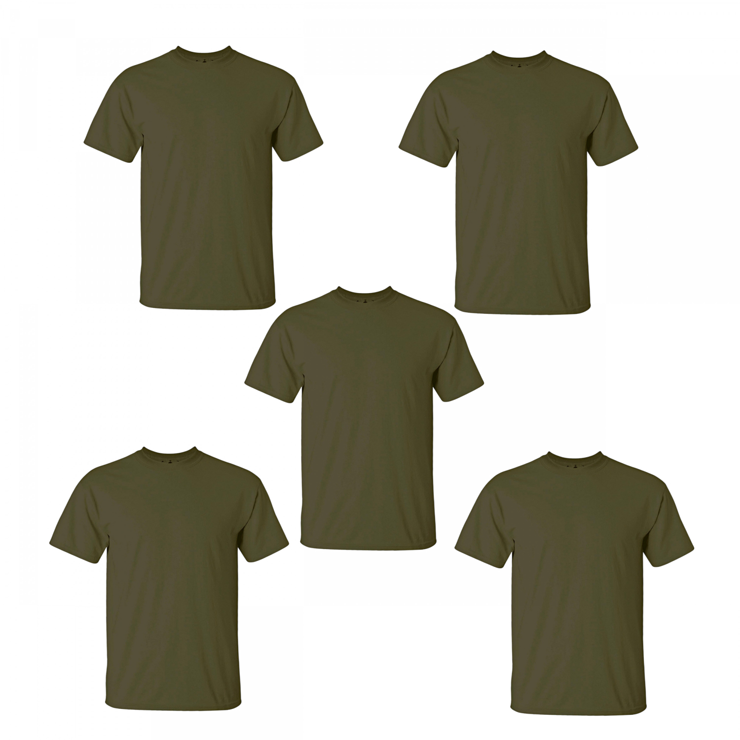 il Lago Prestige Set Of 5: T-Shirts Men (Olive)