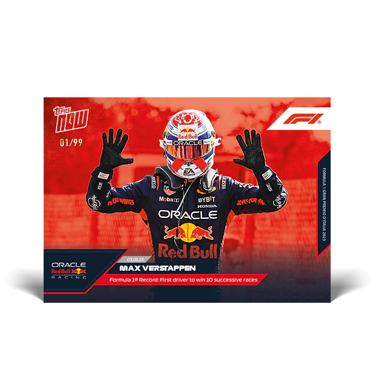 Topps UK - Max Verstappen - Formula 1 Record: First driver to win 10 successive races - F1 TOPPS NOW® Card #43