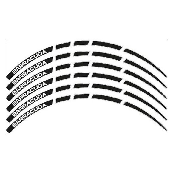 Barracuda rims fillet nets of universal stripes rims - black / whiteRef: BAR0033