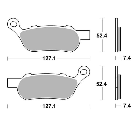 SBS 854H.LS Sinter Sintered Metal Rear Brake PadsRef: 854H.LS / 854040