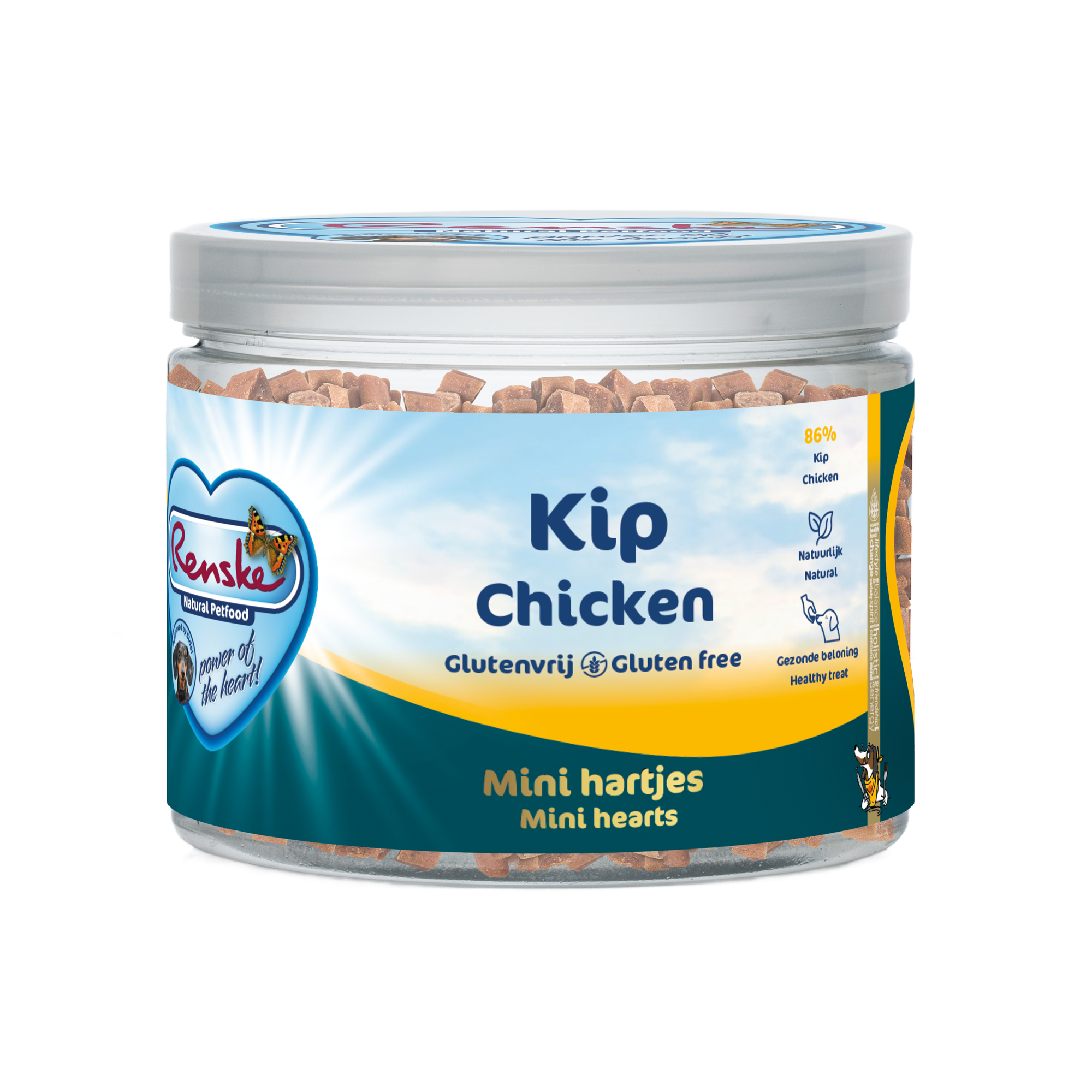 Renske Healthy Reward Mini Hearts - Chicken - 100 g