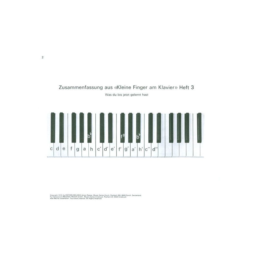 Edition Melodie Kleine Finger am Klavier 4 – Thomann Ireland