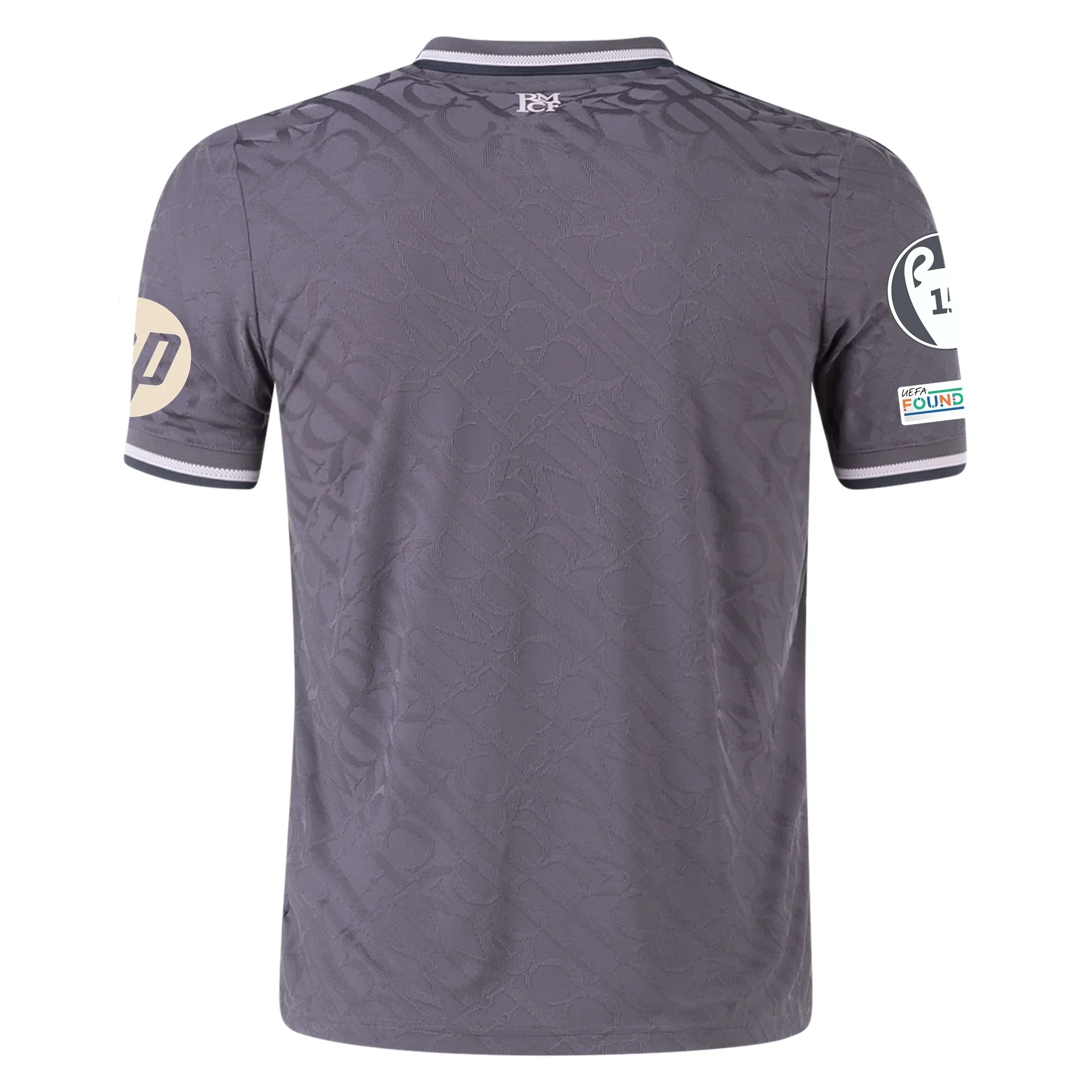 Men's Real Madrid Authentic Third Jersey w/ Champions League Patches 24/25 (Charcoal)