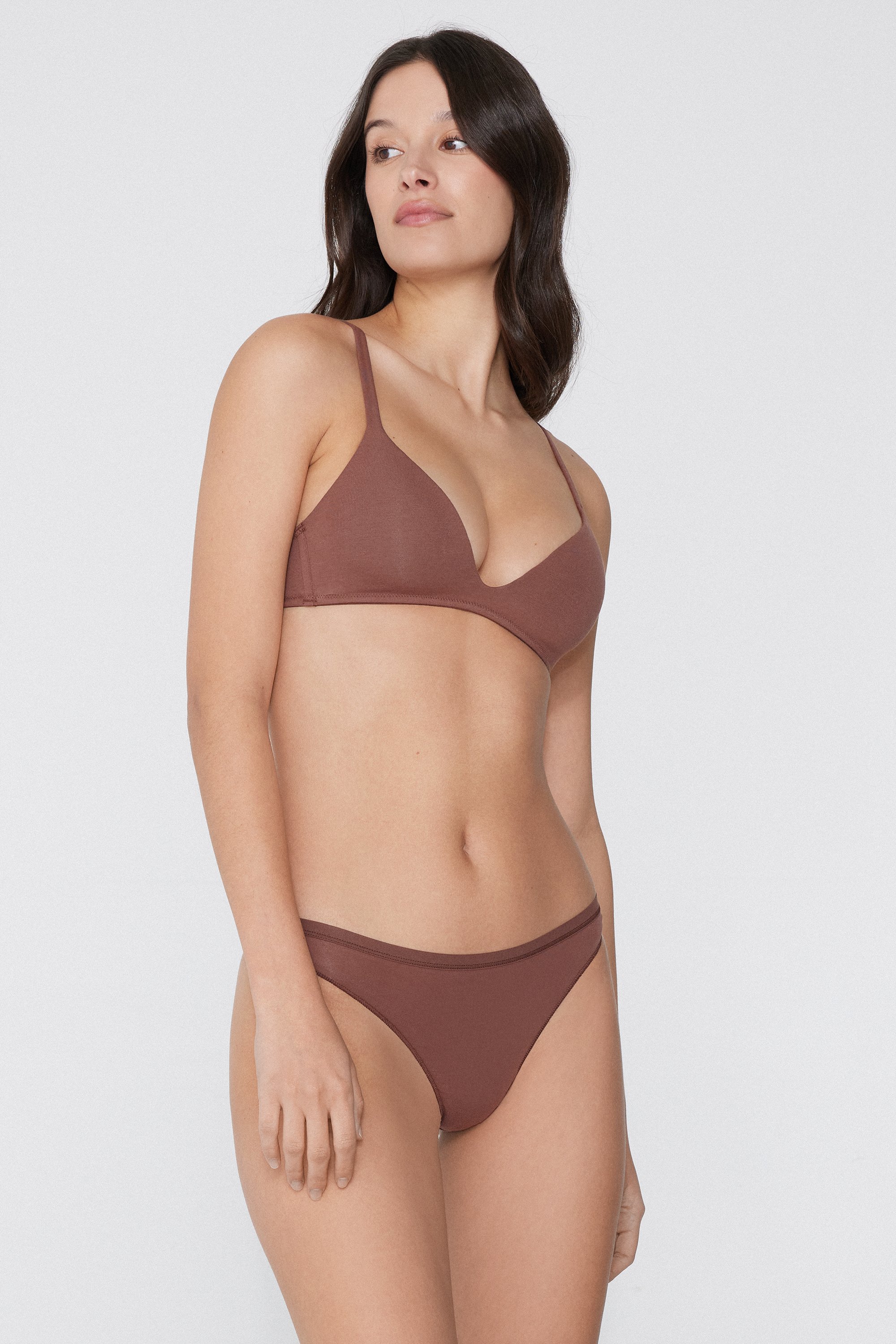 London Lightly Padded Triangle Bra in Organic Cotton