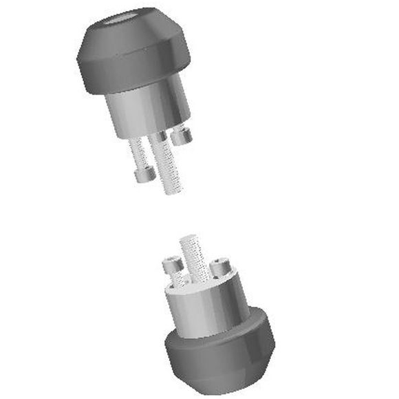 Top block block engine guard kit casters - greyRef: TB0006